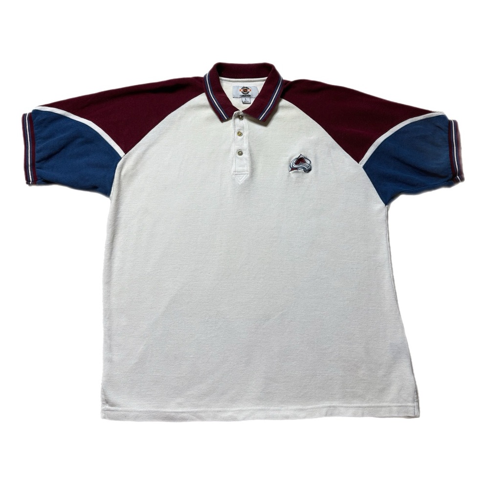 VTG Men’s Starter Colorado Avalanche Logo Waffle Polo L